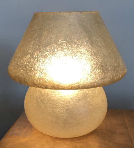 Image 1 of Vintage glasvezels table lamp mushroom