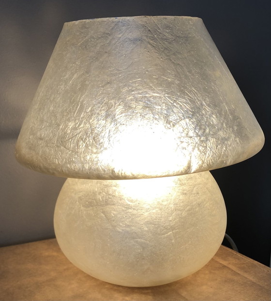 Image 1 of Vintage glasvezels table lamp mushroom