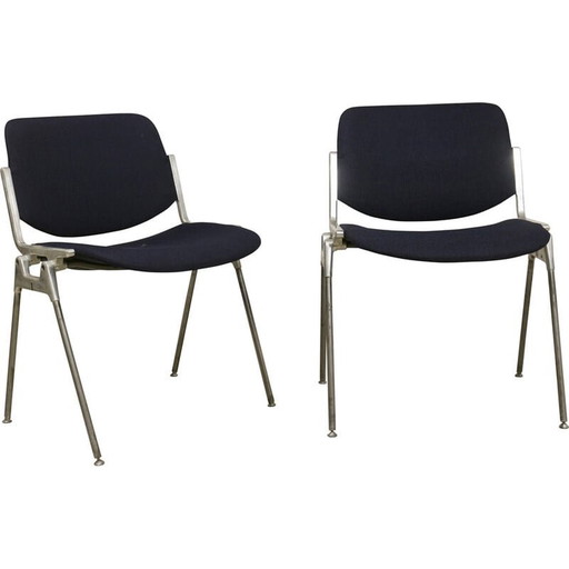 Paar vintage Dsc 106 stoelen van Giancarlo Piretti voor Anonima Casteli, 1960