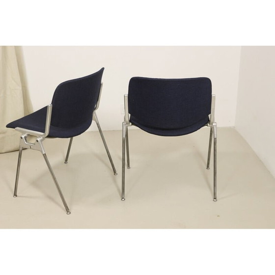 Image 1 of Paar vintage Dsc 106 stoelen van Giancarlo Piretti voor Anonima Casteli, 1960