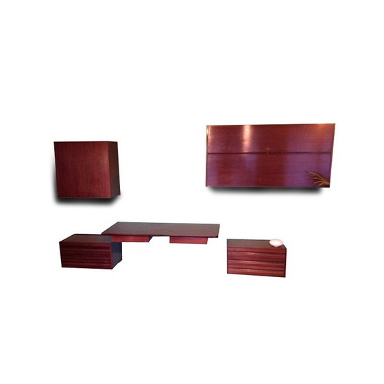 Image 1 of Vintage opbergmeubels en hangend bureau van Osvaldo Borsani, 1960