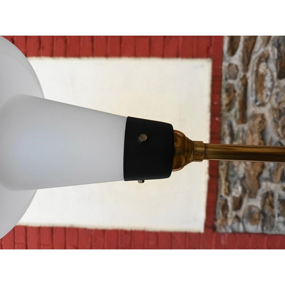 Image 1 of Vintage Lunel vloerlamp van messing en metaal, 1950