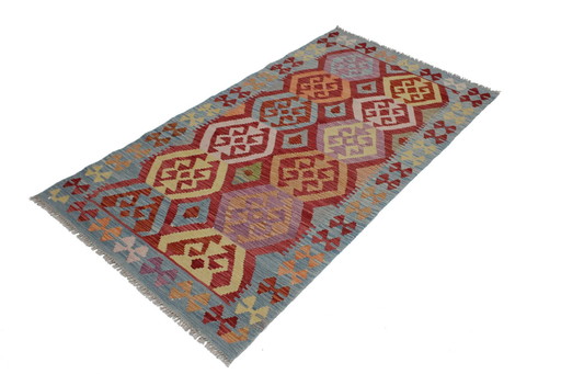 Originele oude stijl Kelim Afghan 196 X 102 Cm Top staat