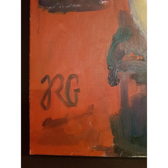Image 1 of Vintage olieverf op canvas hedendaags Rg