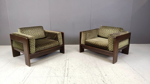 Tobia Scarpa 'Bastiano' fauteuils van Gavina, 1970S - Set van 2