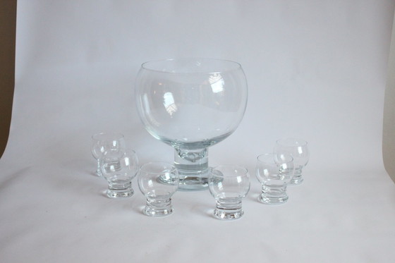 Image 1 of Riihimaen Lasi Punch Bowl Door Erkkitapio Siiroinen, Finland 1970S.