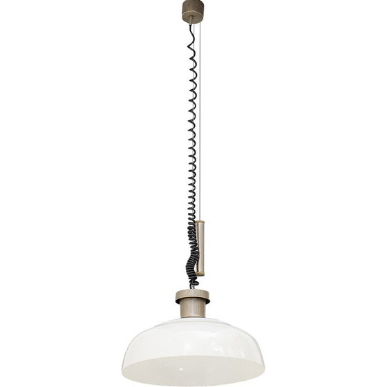 Image 1 of Vintage hoge en lage kroonluchter in verchroomd messing van Achille en Piergiorgio Castiglioni voor Kartell, 1960