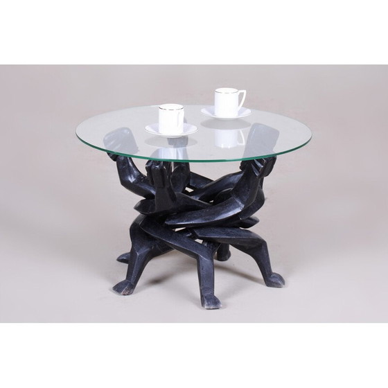 Image 1 of Vintage Art Deco opvouwbare salontafel, Afrika jaren 1930