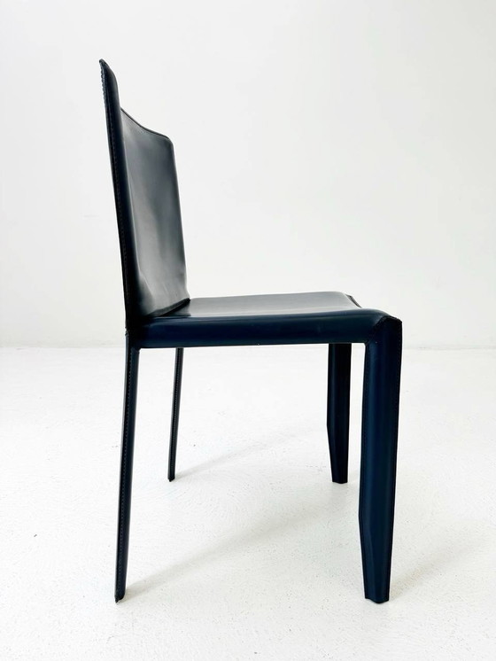 Image 1 of 3 marineblauwe Margot stoelen van Cattelan Italia, jaren 1970