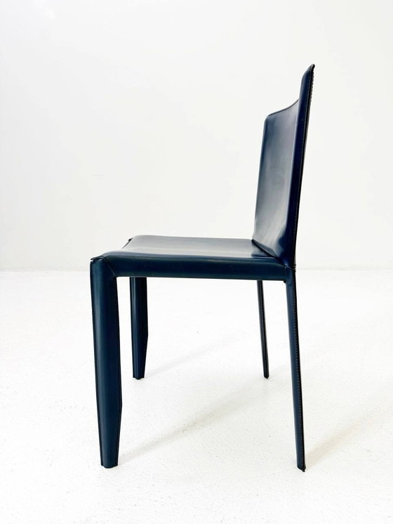 Image 1 of 3 marineblauwe Margot stoelen van Cattelan Italia, jaren 1970