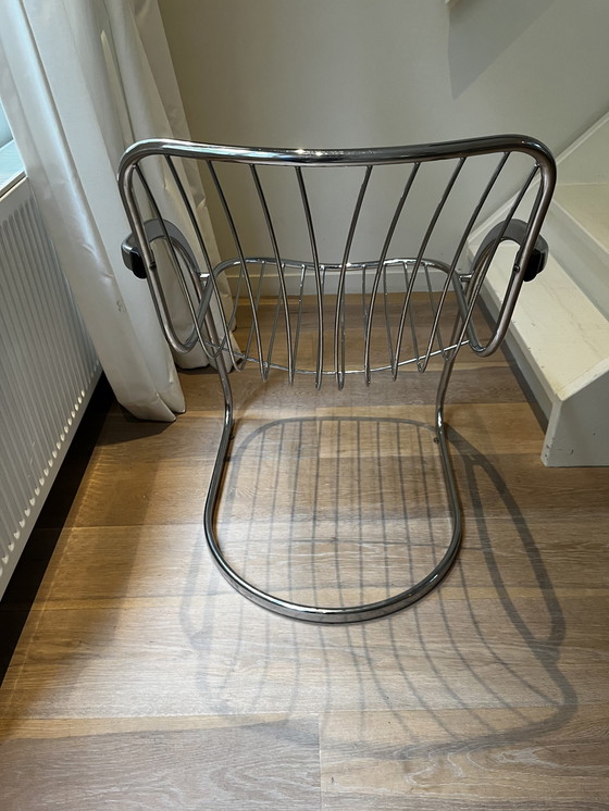 Image 1 of 4x Vintage metalen eettafel stoelen