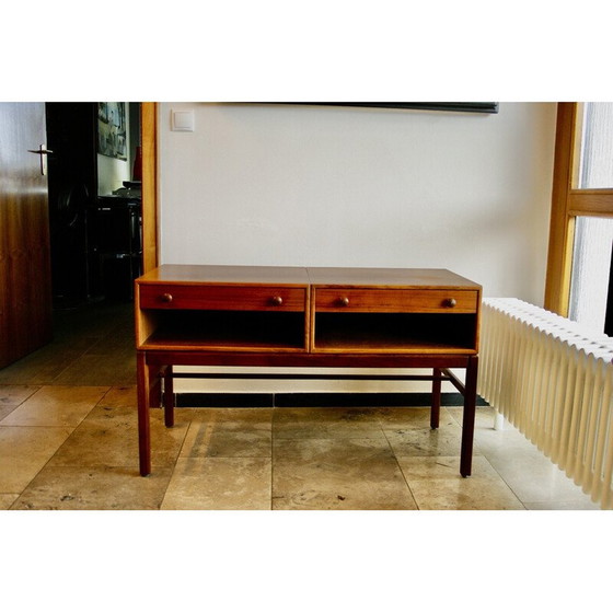 Image 1 of Vintage teakhouten bijzetkastje van Sveb Engstrom en Gunnar Myrstrand, Denemarken 1960