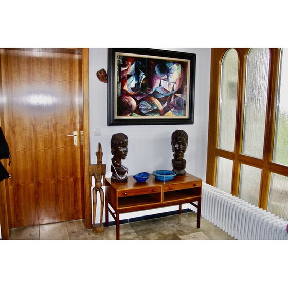 Image 1 of Vintage teakhouten bijzetkastje van Sveb Engstrom en Gunnar Myrstrand, Denemarken 1960