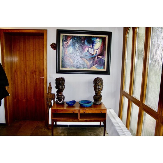 Image 1 of Vintage teakhouten bijzetkastje van Sveb Engstrom en Gunnar Myrstrand, Denemarken 1960