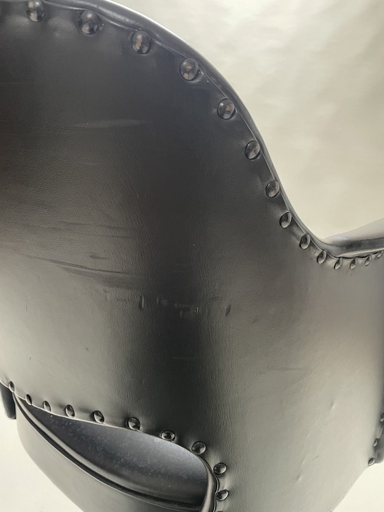 Image 1 of Vintage zwarte fauteuil