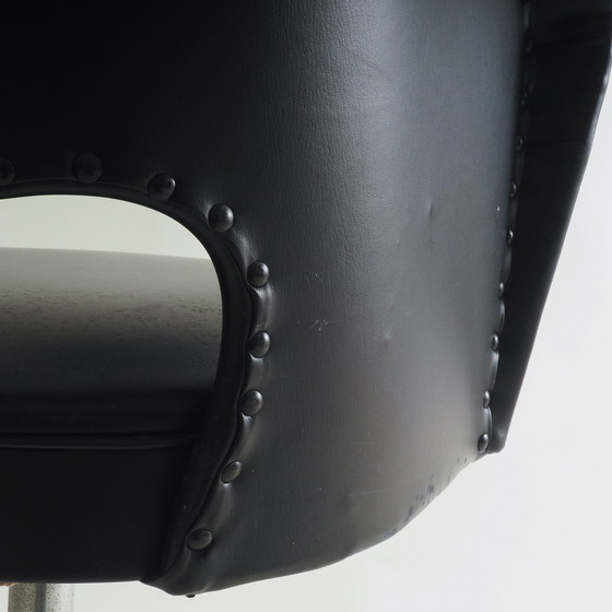 Image 1 of Vintage zwarte fauteuil