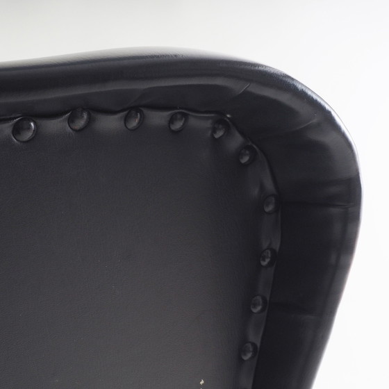 Image 1 of Vintage zwarte fauteuil