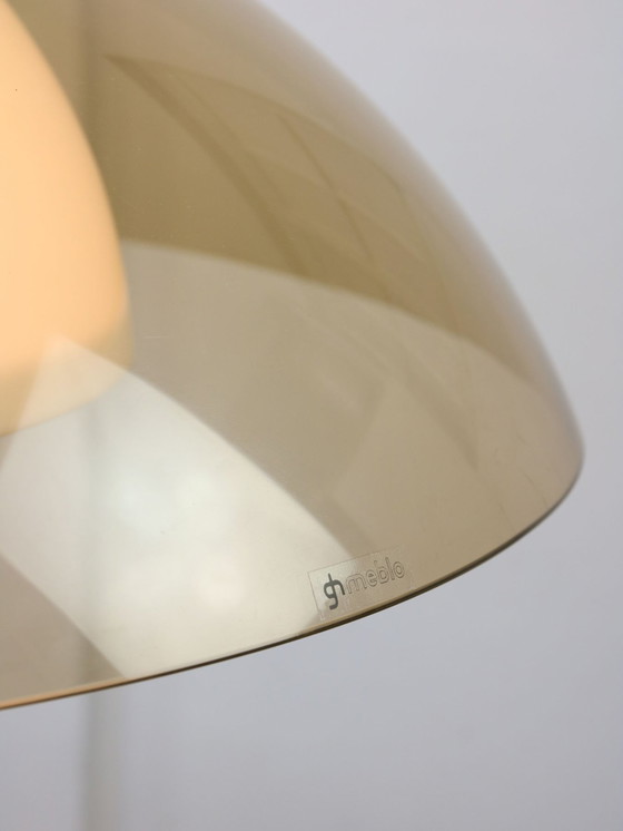 Image 1 of Zeldzame Ufo ruimtetijdperk lamp van Guzzini in lichtbruin, 1970S