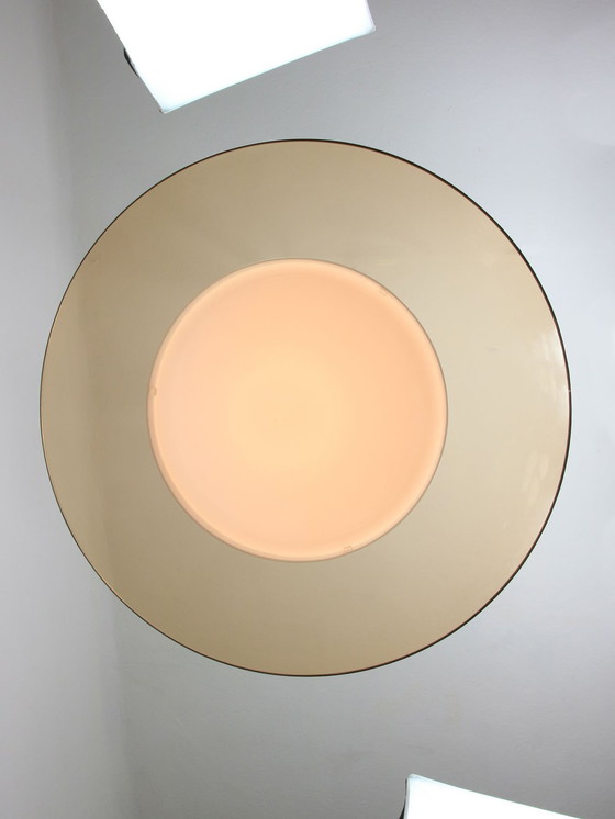 Image 1 of Zeldzame Ufo ruimtetijdperk lamp van Guzzini in lichtbruin, 1970S