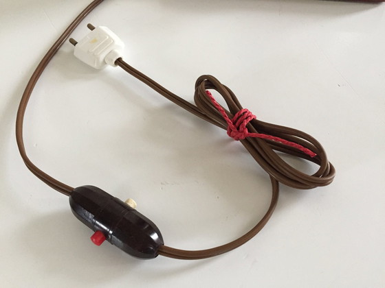 Image 1 of Art Deco Gesneden Rozenhouten Lamp