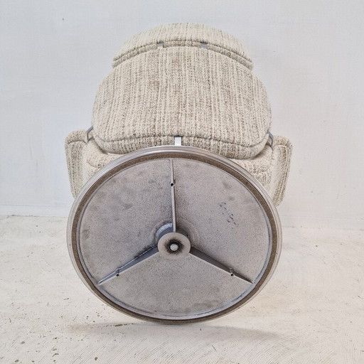 Vintage fauteuil met voetenbankje van Pierre Paulin voor Artifort, 1980