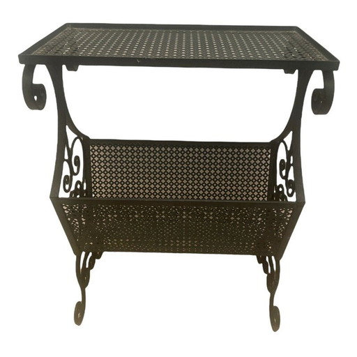 Vintage smeedijzeren bijzettafel, 1960