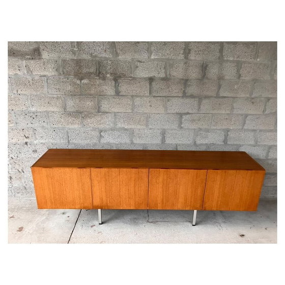 Image 1 of Vintage teakfineer dressoir met vier deuren, 1950-1960