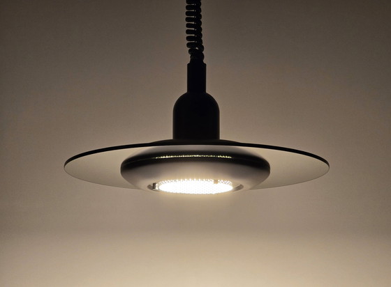 Image 1 of Vintage 1980S Steinhauer Ufo Hanglamp Met Getint Glazen Schijf