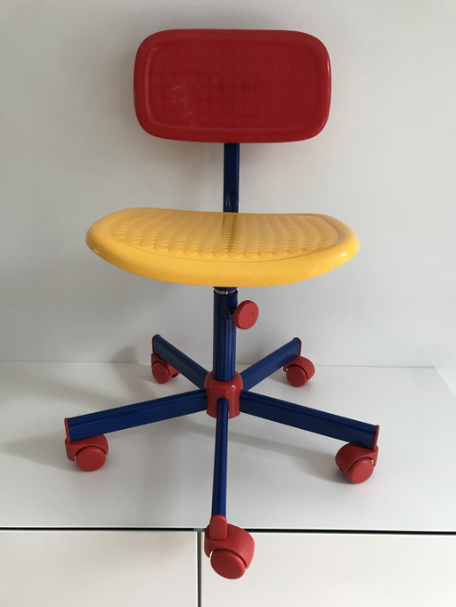 Vintage kinder Bureaustoel Bureaustoel Memphis style by Knut & Marianne Hagberg - 