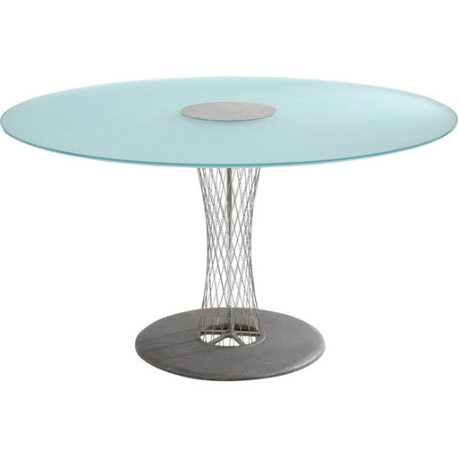 Ronde glazen tafel van Andreas Störiko - B&B italia