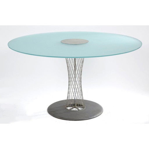 Ronde glazen tafel van Andreas Störiko - B&B italia