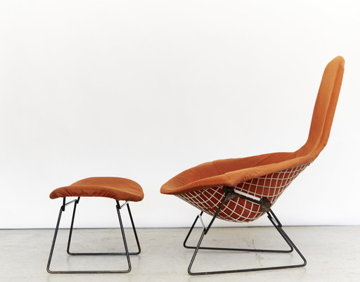 Vogelstoel en Ottoman van Harry Bertoia voor Knoll Inc. / Knoll International, 1960