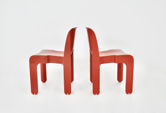 Image 1 of Model 4867 stoelen van Joe Colombo voor Kartell, jaren 70, set van 2