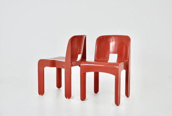 Image 1 of Model 4867 stoelen van Joe Colombo voor Kartell, jaren 70, set van 2