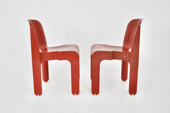 Image 1 of Model 4867 stoelen van Joe Colombo voor Kartell, jaren 70, set van 2