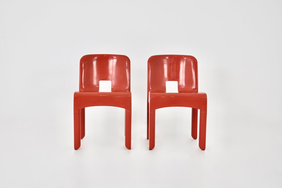 Image 1 of Model 4867 stoelen van Joe Colombo voor Kartell, jaren 70, set van 2