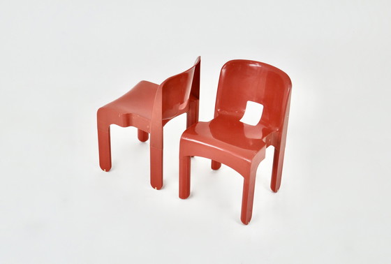 Image 1 of Model 4867 stoelen van Joe Colombo voor Kartell, jaren 70, set van 2