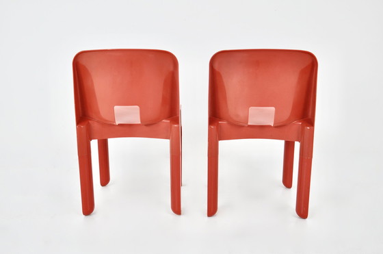 Image 1 of Model 4867 stoelen van Joe Colombo voor Kartell, jaren 70, set van 2