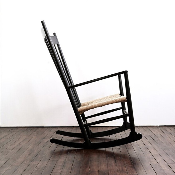 Image 1 of Vintage eiken schommelstoel van Hans Wegner voor Frederica, 2020