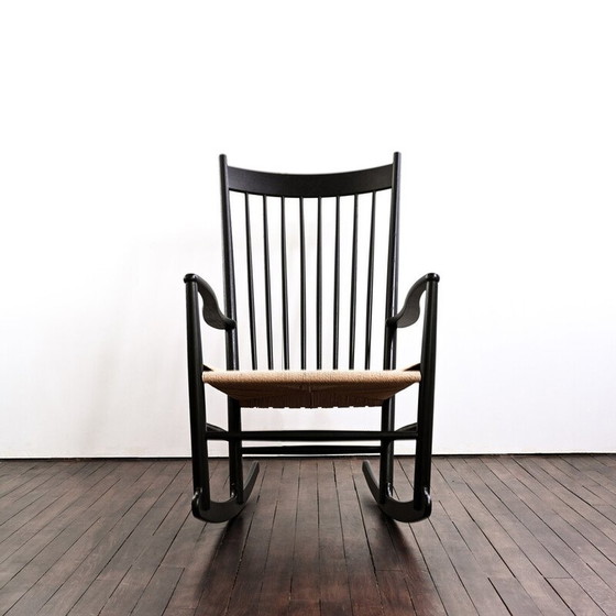 Image 1 of Vintage eiken schommelstoel van Hans Wegner voor Frederica, 2020