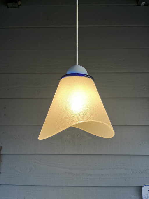 Vintage Glazen Space Age Hang Lamp