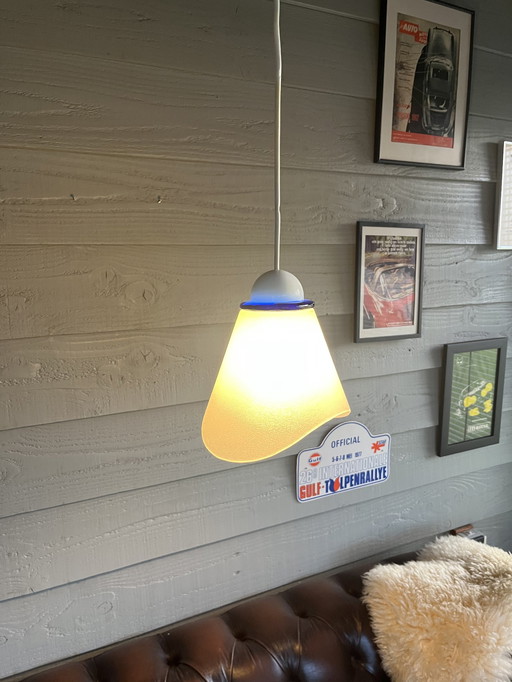 Vintage Glazen Space Age Hang Lamp