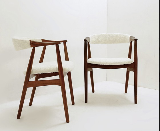 Image 1 of 2x Deense design stoelen model 213 DESIGN Th Harlev