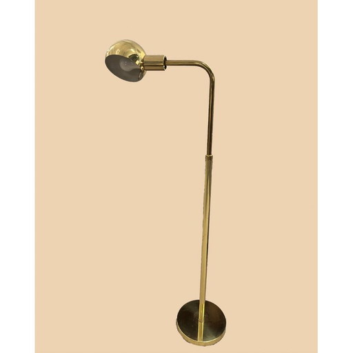 Vintage verstelbare messing vloerlamp voor Metalarte, 1970