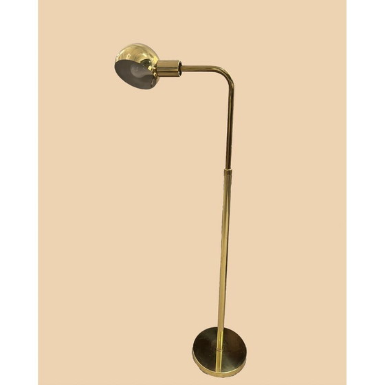 Image 1 of Vintage verstelbare messing vloerlamp voor Metalarte, 1970
