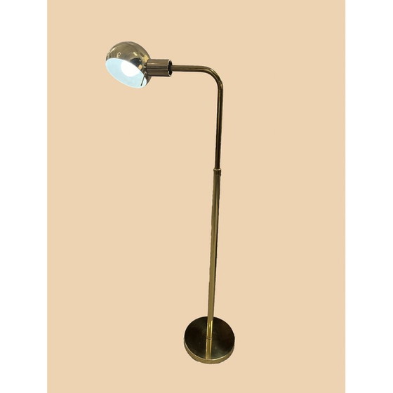 Image 1 of Vintage verstelbare messing vloerlamp voor Metalarte, 1970