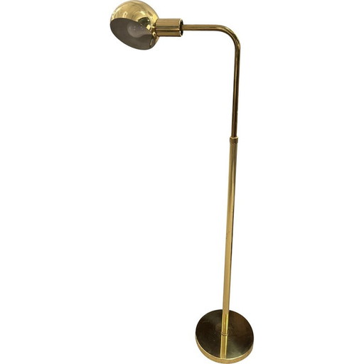 Vintage verstelbare messing vloerlamp voor Metalarte, 1970