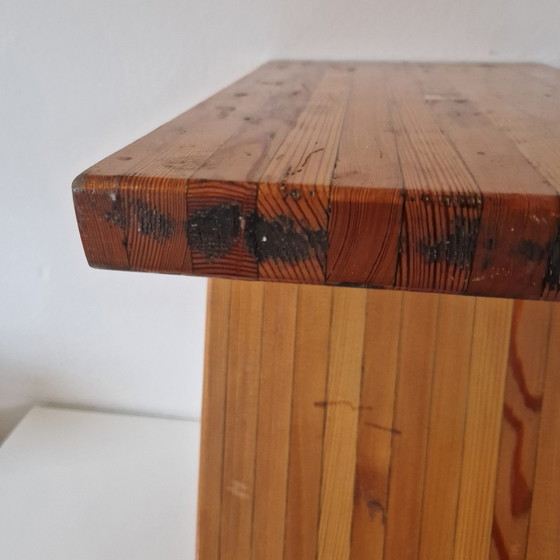 Image 1 of 70'S 80'S Grenen Houten Plantentafel Krukje