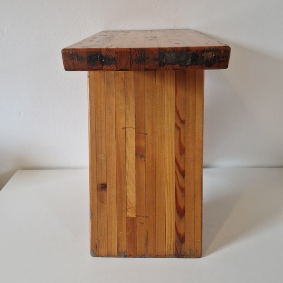 Image 1 of 70'S 80'S Grenen Houten Plantentafel Krukje