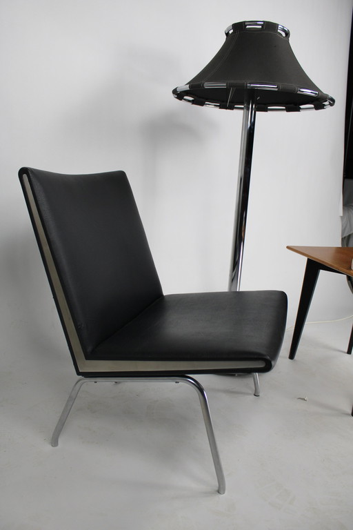 Vintage rvs skai fauteuil